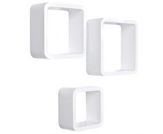 Mensola cubo » acquista Mensole cubo online su Livingo Leonardo 117704TR Set di 2 mensole in vetro quadrate