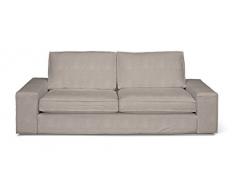 DEKORIA 703-705-09 - Copridivano 3 posti, per divano Kivik, modello Etna, colore beige/grigio