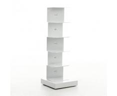 Opinion Ciatti Ptolomeo - Libreria a colonna 75 bianco/base bianca laquered/75 cm/capacità circa 35 volumi