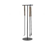 Blomus Fireside Set 3-pz. Ashi, Set per Camino, Strumenti per Camino, Acciaio, Rovere Marrone