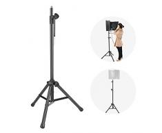 Neewer Staffa Stand per Paravento Schermo Fonoassorbente di Microfono con Tubo in Alluminio Antiscivolo/Altezza Regolabile/Stand Adatto a Sostegno di Schermo dIsolamento Acustico in Studio