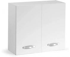 Mobile Pensile Scolapiatti Mobiletto Per Cucina Componibile + Vaschetta Raccogli Gocce CM 80x32xH 72 (Bianco Frassinato)