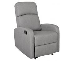 Cribel Spike A Poltrona Relax, Legno Multistrato, Poliuretano, Similpelle, Grigio Fumo