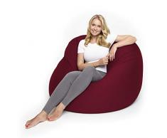 Lumaland Flexi Comfort Bean Bag Big | Flexible Premium Bean Bag | 155 x 100 cm Cuscino di seduta | Ideale per sdraiarsi o sedersi | Poltrona e divano per bambini e adulti [Rosso]