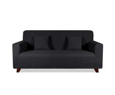 TAOCOCO Copridivano Elastico, Copridivano 3 Posti Fodere Copridivani Universale Nero (183-229 cm)