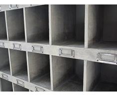 Amelia's Secrets Vintage stile industriale da parete scaffale, armadietto armadio Pigeon hole