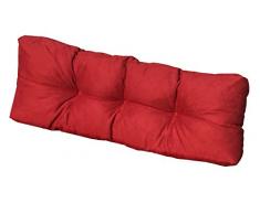SET CUSCINI PER DIVANI PALLET BANCALI Seduta 120x80x15 cm + Schienale 120x42x10-18 cm - COLORE BORDO'
