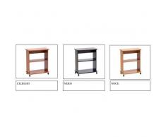 Relax e Design Mobile Carrello Nero H.71 L.54 P.40 Porta TV, Stampante, Playstation ed Altro
