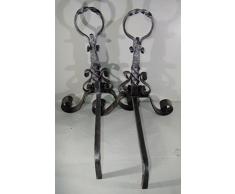 ALARI IN FERRO BATTUTO CON ANELLO MODELLO LUSSO