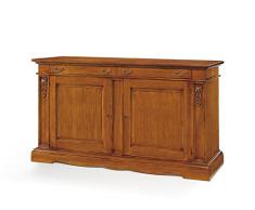 Lo Scrigno Arredamenti, Credenza 2 Porte 2 Cassetti Con Foglia Classica Bassano W483/N