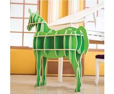 Libreria in Legno, Scaffale per Riviste A Forma di Cavallo in Legno, Espositore per Animali，Puntelli Decorativi da Pavimento per Le Stanze dei Bambini Vetrine Vivaio Librerie