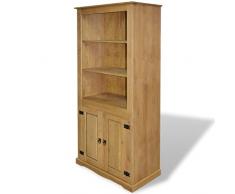 vidaXL Credenza Legno Messicano Corona Range 80x40x170 cm Baule Madia Ripiani