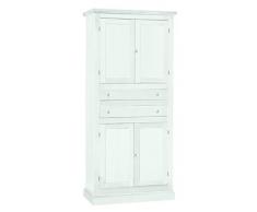 Lo Scrigno Arredamenti, Dispensa/Armadio Da Cucina 4 Porte 2 Cassetti Laccato Bianco W1394/L