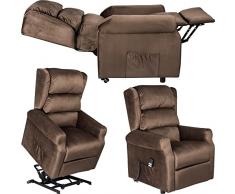 POLTRONE ITALIA - Carl detraibile 19% Poltrona meccanica ZERO GRAVITY 2 motori alzapersona elettrica elevabile anziani piedi oltre seduta - scegli accessori - Marrone velluto