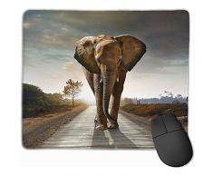 OKME Custom Tappetino per Mouse,Tappetino per Mouse da Lavoro per Elefante Africano Mobile Mousepad da Lavoro 25 * 30 Cm