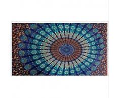 FFCLZ 200x150 cm Portatile Mobile Bohemien Indiano Mandala Chiffon arazzo Appeso a Parete Letto Manta Telo Mare