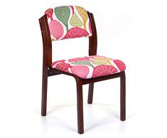 Sedie da cucina moderna sedia con cuscino in tessuto, sedia da pranzo in legno massello, poltrona lounge, poltrona da caffè, sedia con schienale alla moda, per cucina/ristorante/hotel/bar/u