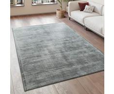 Tappeto Salotto Moderno Vintage Pelo Corto Fatto A Mano Pregiato 100% Viscosa, Dimensione:200x300 cm, Colore:Grigio