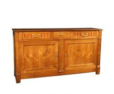 GONTIER - Credenza a 2 ante in legno di ciliegio massiccio, colore: ciliegio
