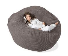Lounge Pug®, Pouf Sacco Gigante XXXL Mega Mammut, Corda Classica - Grafite