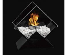 JHY Design Diamond Piano tavolo Ciotola fuoco 37cm Alto Tavolo portatile Camino - Bio-etanolo a combustione pulita Camino senza sfiato per patio esterno per feste Eventi