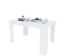 Bricozone Toledo Tavolo da Pranzo Allungabile, Tavolo Allungabile Fino a 190 cm, Tavolino in Legno, 140 x 78 x 90 cm, Bianco