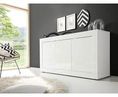 Web Convenienza MADIA MODERNA 3 ANTE IN LEGNO LACCATO BIANCO LUCIDO