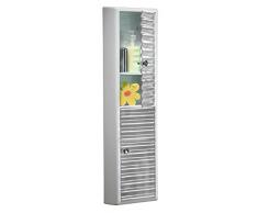 Toyma - 0633/49, Armadietto da bagno traslucido, colore: Bianco
