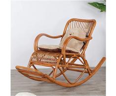 dtkmkj Sedia in Vimini Sedia a Dondolo Reclinabile Casa Allaperto Balcone Giardino Anziani Poltrona 125X55x92cm(Color:B)