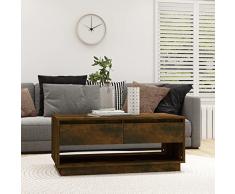 Lechnical Tavolino da Salotto Tavolino Salotto Tavolini da Salotto Tavolo da Salotto Tavolini Tavolini Moderni Tavolino da Salotto Rovere Fumo 102,5x55x44 cm in Truciolato