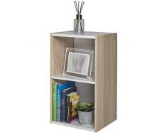Iris Ohyama, Libreria/scaffale per armadietto a 2 livelli/mobili laterali/scaffale salvaspazio, Altezza mensola regolabile 3,2 cm, Ufficio, Casa - Space Saving Shelf - UB-6035 - Marrone chiaro