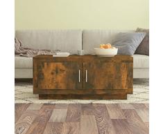 ZQQLVOO Tavolino, da Salotto Rovere Fumo,Tavolino da Caffè,Con Spazio di Archiviazione,Adatto Per Corridoio, Soggiorno, Camera da Letto 102x50x45 cm Legno Multistrato