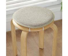 LINFA Sgabello Cuscino Tondo Stampa Antiscivolo Imbottito Sedia da Pranzo allaperto Rattan Mat Spugna Decorazioni per la casa Semplici Cuscini da Pavimento, Colore primario-Rattan, Diametro 30 cm