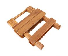 Sgabello in legno, sgabello da cucina quadrato pieghevole con legno massello per tavolo da pranzo e scrivania del computer