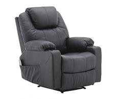 MCombo Poltrona da Massaggio Poltrona TV Poltrona Relax con Vibrazione + Riscaldamento 7031