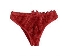 Nuove Mutandine Calde per Le Donne in Pizzo Sexy Attraverso Perizoma in Pizzo a Vita Bassa in Cotone Scavato Mutande Post Parto Mantice