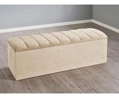 Pouf foderato, ottomano in velluto con motivo foderato, poggiapiedi ottomano con contenitore, scatola ottomana in velluto, poggiapiedi ottomano con contenitore