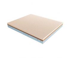 Baldiflex Emporio Materasso Matrimoniale Memory Onda Memory 3 Strati 160 x 190 cm Alto 22 cm - Rivestimento Sfoderabile con Zip Silver Safe