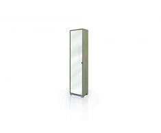 Dmora Armadio 1 Anta, Legno + Specchio, 43 x 190 x 29 cm