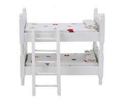 1:12 Letto a Castello in Legno per Casa delle bambole, Mini Letto a Castello per Casa delle Bambole Simulato Mobili in Miniatura Modello Scena AccessoriGiocattolo Cognitivo per Ragazze Ragazzi (A)