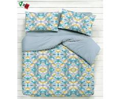 Copriletto Cotone Picquet Renoir - 100% COTONE Made in Italy - 1 piazza. letto singolo - Verde Acqua