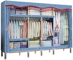 ALYR Armadio Tessuto Armadio, Armadio di Stoffa Portatile con ripiano Superiore Armadio piegevole Cabina Armadio Armadio Tessile Armadio di Stoffa Guardaroba Pieghevoli,2