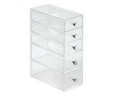 Interdesign 39560EU Clarity - Cassettiera a 5 cassetti, trasparente
