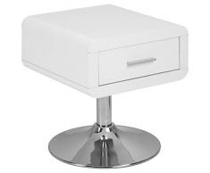 AC Design Furniture 47909 - Comodino Josefine con 1 cassetto, colore: Bianco lucido [Importato da Germania], legno