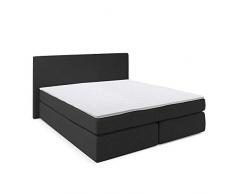 Letto boxspring Letto a due piazze Ottomana 180x200 Schiuma confortevole Topper VitaliSpa