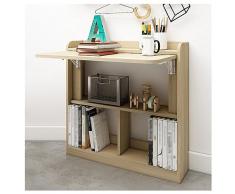 Tavolo Pieghevole a Parete Tavolo da Studio Pieghevole for Ufficio Tavolo da Studio Telescopico Ripiano Portaoggetti Ribaltabile a 90° for Studio Soggiorno Camera da Letto (Color : B, Size : 84cm(33