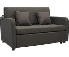 ITALFROM Divano Sofà Bed GRIGIO 138X93X83 cm Letto 2 Piazze