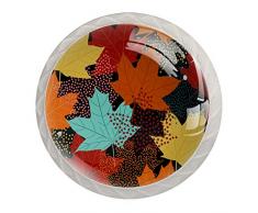 Pomelli per porte e armadietti, con foglie di acero, maniglie per armadietti, cassetti, guardaroba, 4 pezzi