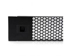 Startech.Com Pannello Cieco di Chiusura per Armadi e Rack con Fessure e Cerniere 2U, Mascherina Frontale per Rack / Armadi, Nero