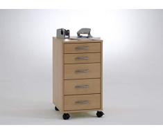 SB-Design Freddy 336-001 Cassettiera a rotelle in legno di faggio 33x63,5x38 cm
